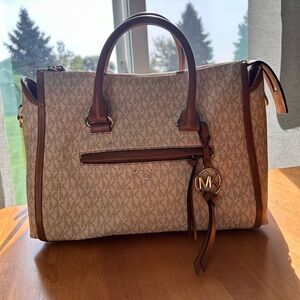 Michael Kors Signature Logo and Leather Bag